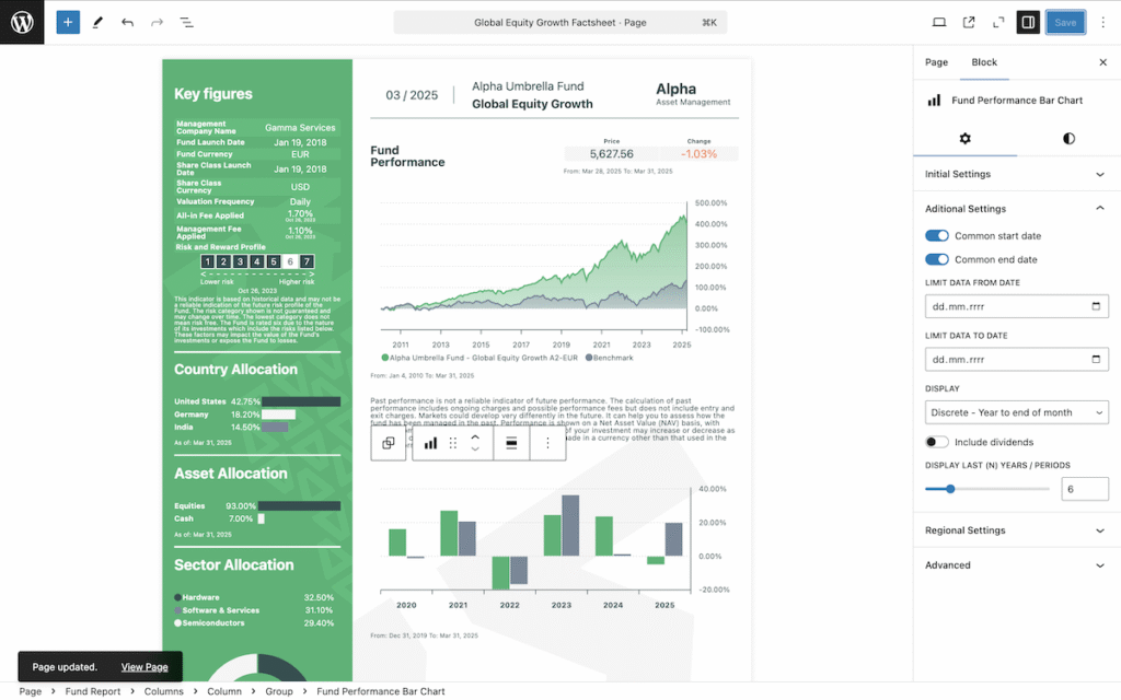 Fund Factsheet Production